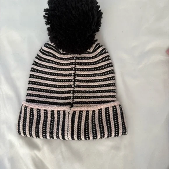 Kate Spade Black and White Striped Hat - Picture 2 of 3